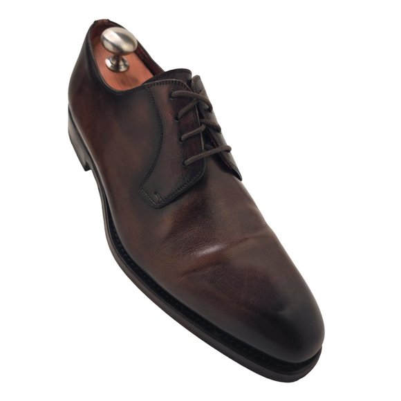 Magnanni Other - Magnanni Seleccion Patina Brown Leather Dress Shoes Men's size 8M Derby Oxfords